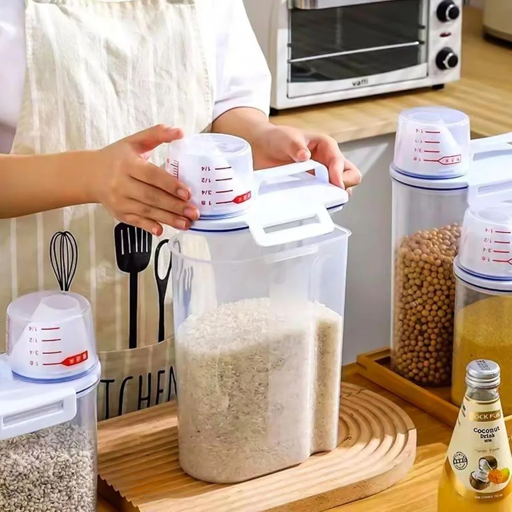 Rice Dry Food Storage Containe - Food Storage Dispenser ulasan dan harga