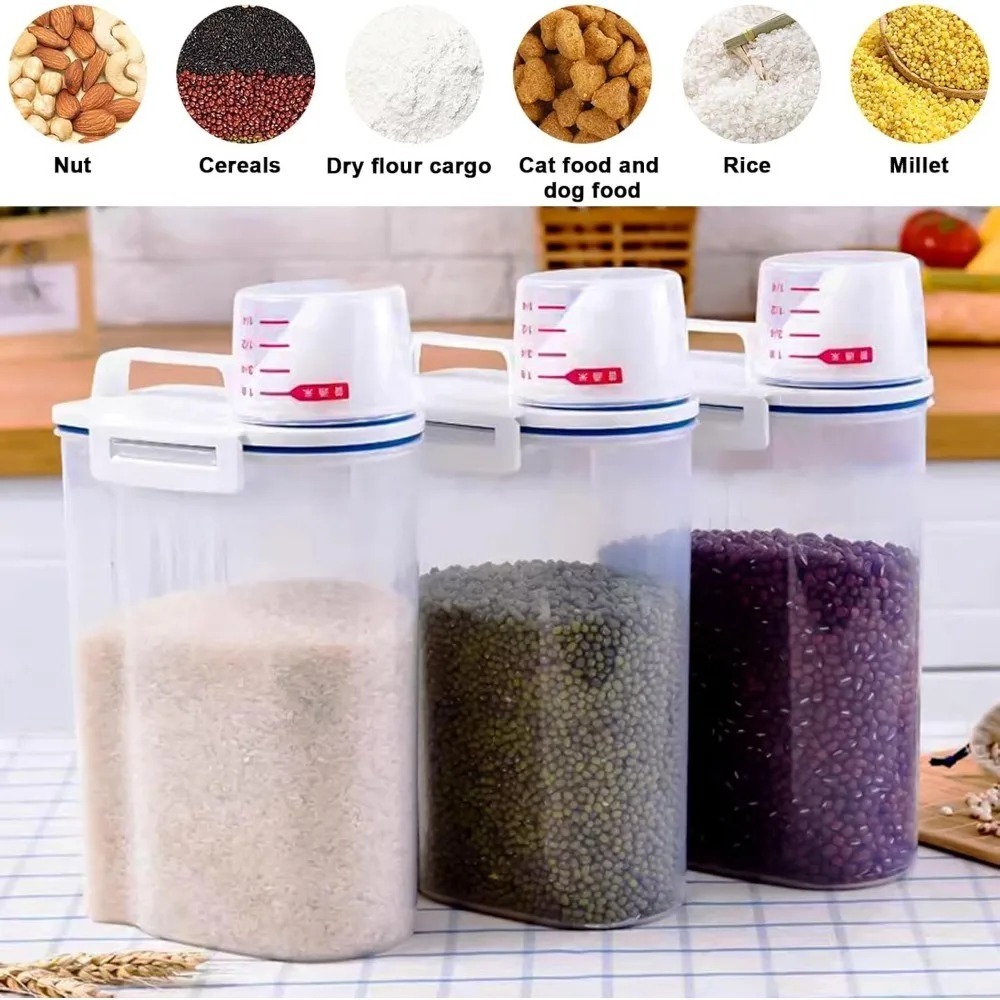 Rice Dry Food Storage Containe - Food Storage Dispenser ulasan dan harga