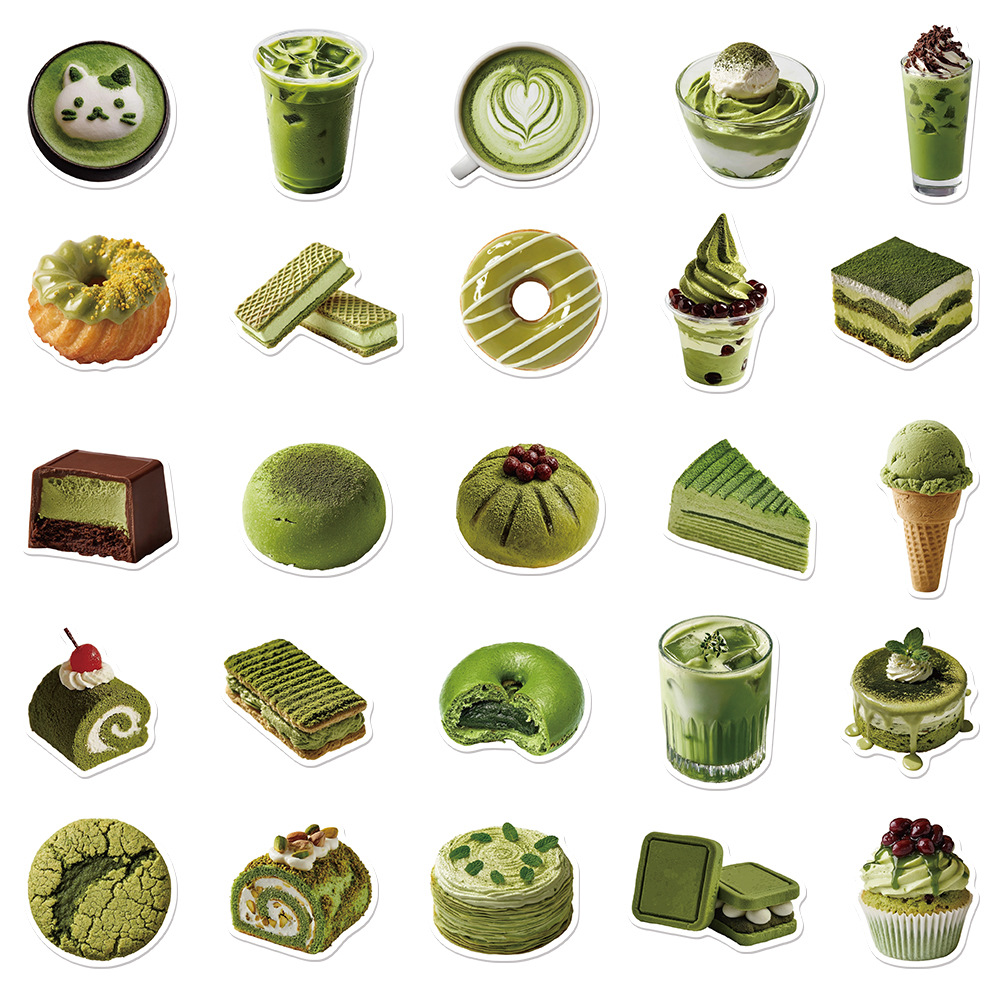 50Pcs Cartoon Matcha Aesthetic - Food Storage Journal ulasan dan harga