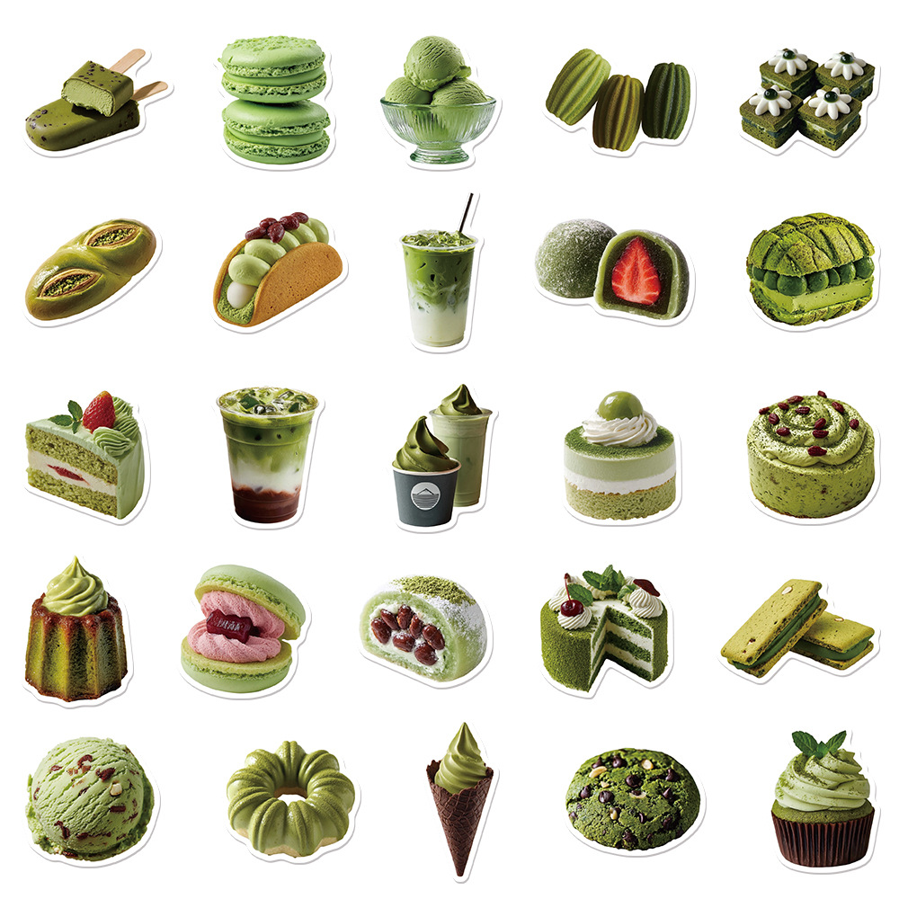 50Pcs Cartoon Matcha Aesthetic - Food Storage Journal ulasan dan harga