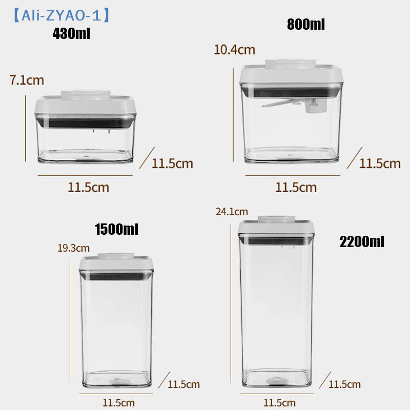 【ZYAO-1】1Pcs Cereal Container  - Stackable Pantry Bin ulasan dan harga
