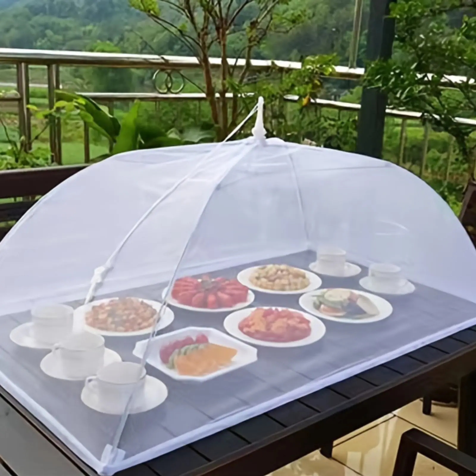 Large pop-up white mesh food c - Food Storage Net ulasan dan harga