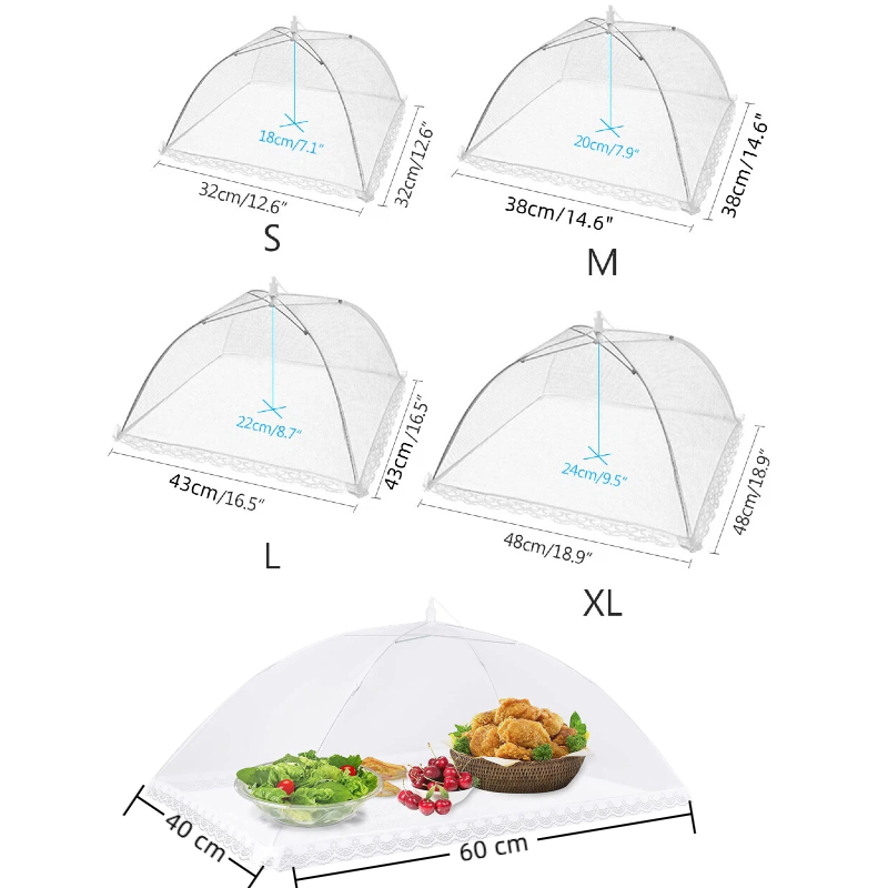 Large pop-up white mesh food c - Food Storage Net ulasan dan harga