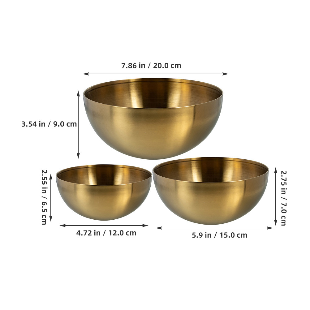 3Pcs Stainless Steel Salad Bow - Food Storage Stainless Steel ulasan dan harga