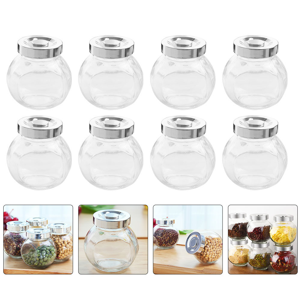 Glass Storage Jars 8 Pack Airt - Food Storage Jars & Containers ulasan dan harga