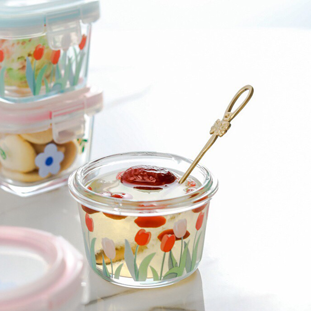 130Ml Transparent Glass Food S - Food Storage Without Pantry ulasan dan harga