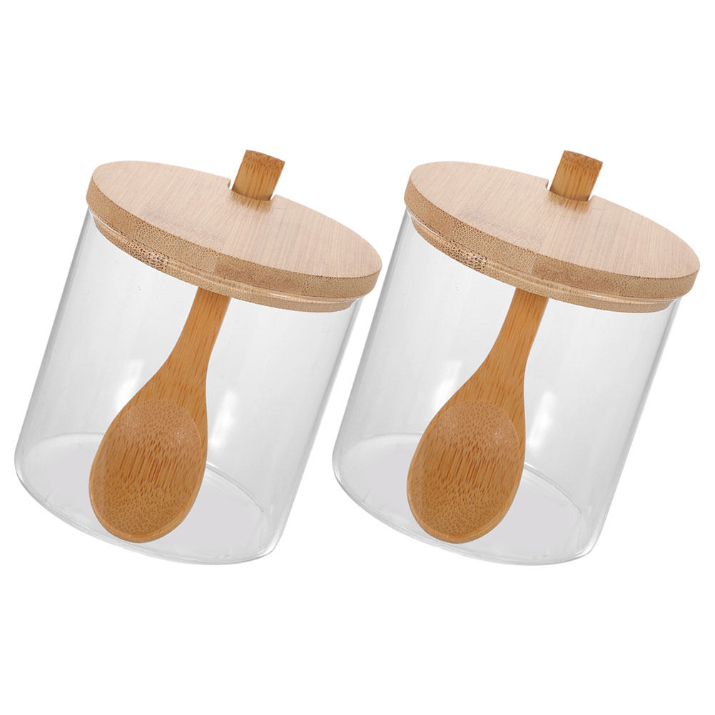2Sets Clear Glass Seasoning Co - Food Storage Glass Containers ulasan dan harga