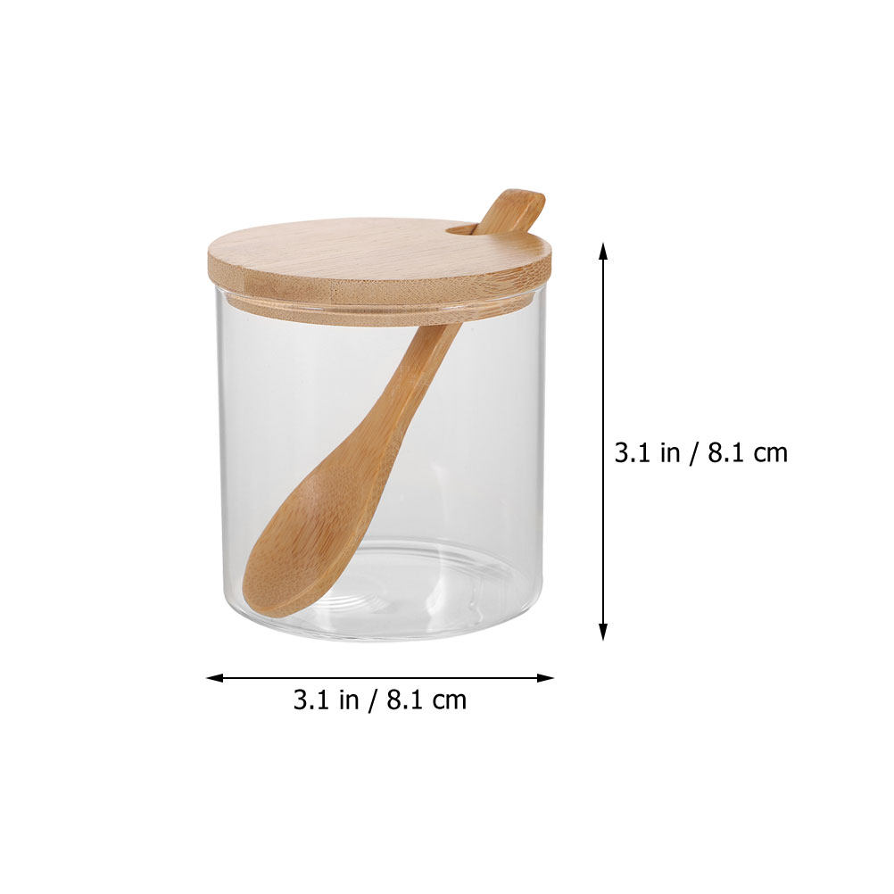 2Sets Clear Glass Seasoning Co - Food Storage Glass Containers ulasan dan harga