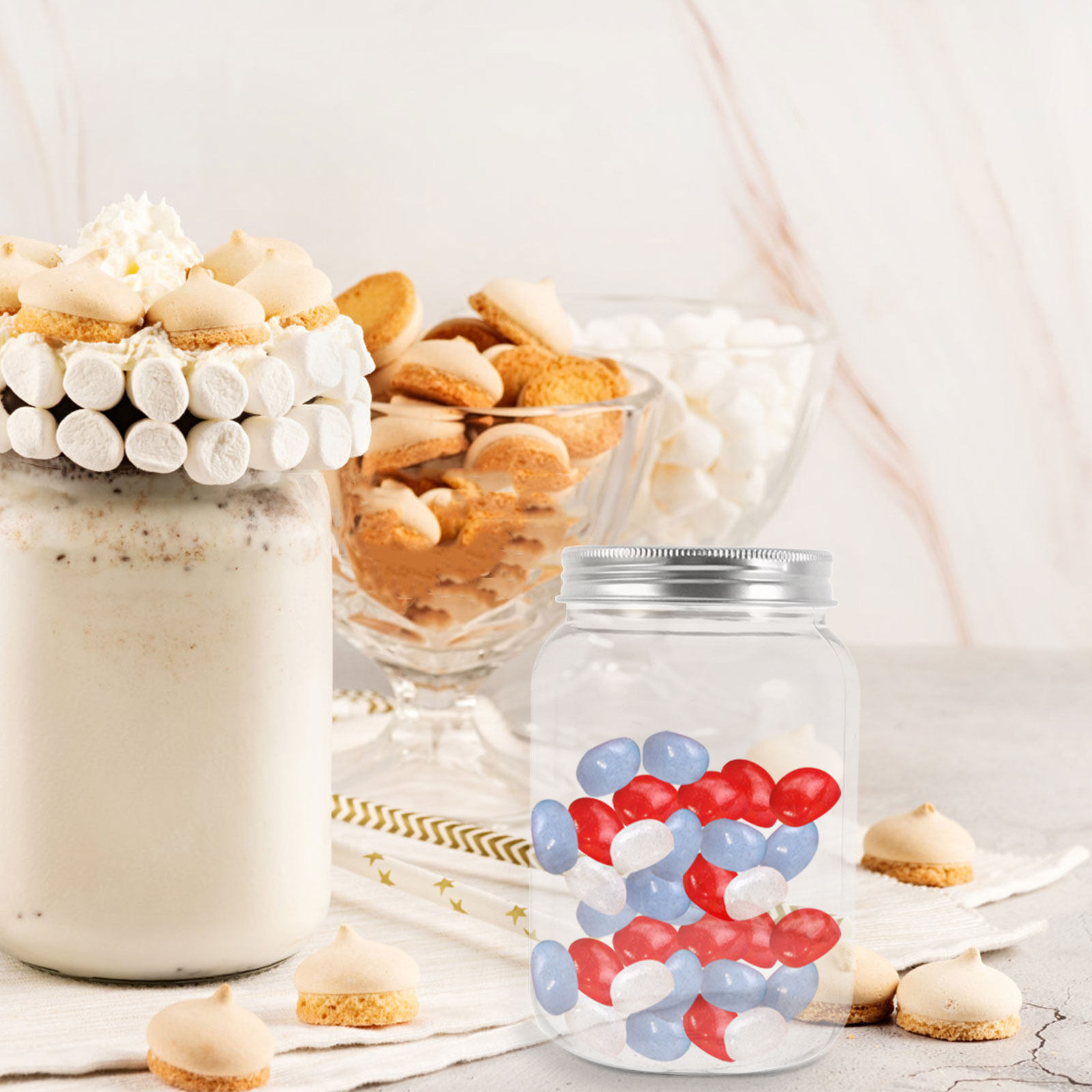 Airtight Food Storage Jars 4 P - Food Storage Jars & Containers ulasan dan harga