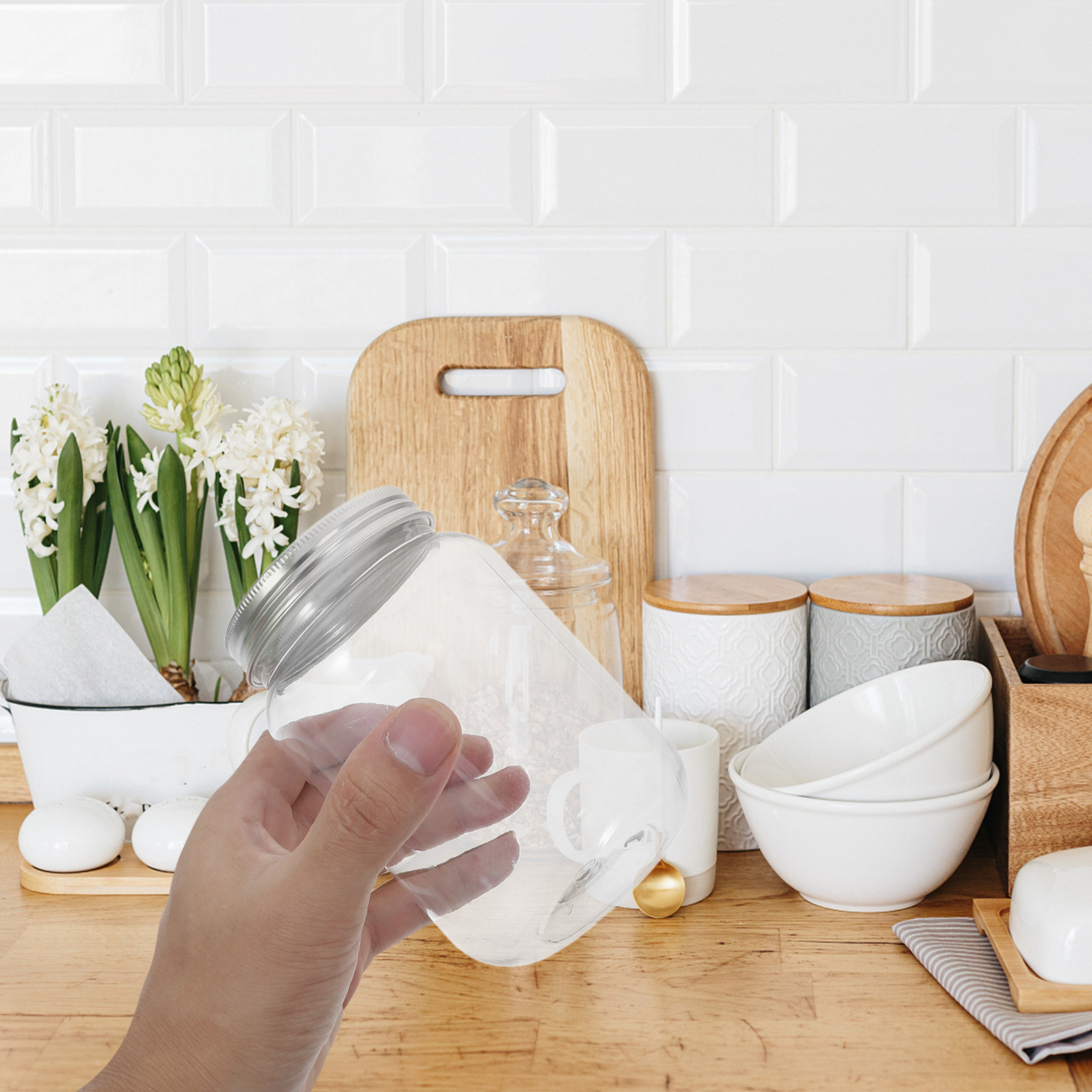 Airtight Food Storage Jars 4 P - Food Storage Jars & Containers ulasan dan harga