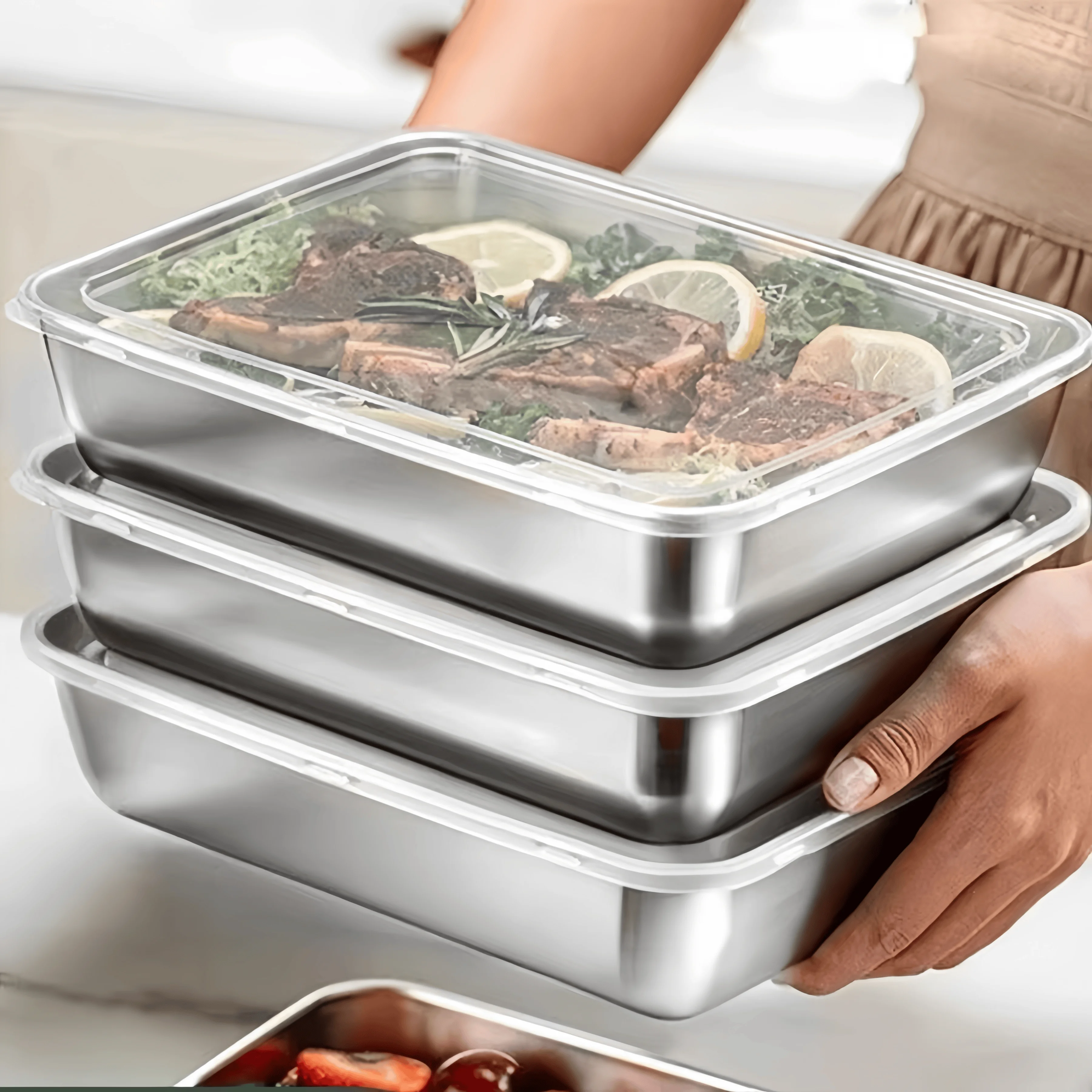 Stainless Steel Sealed Lunch B - Food Storage Stainless Steel ulasan dan harga